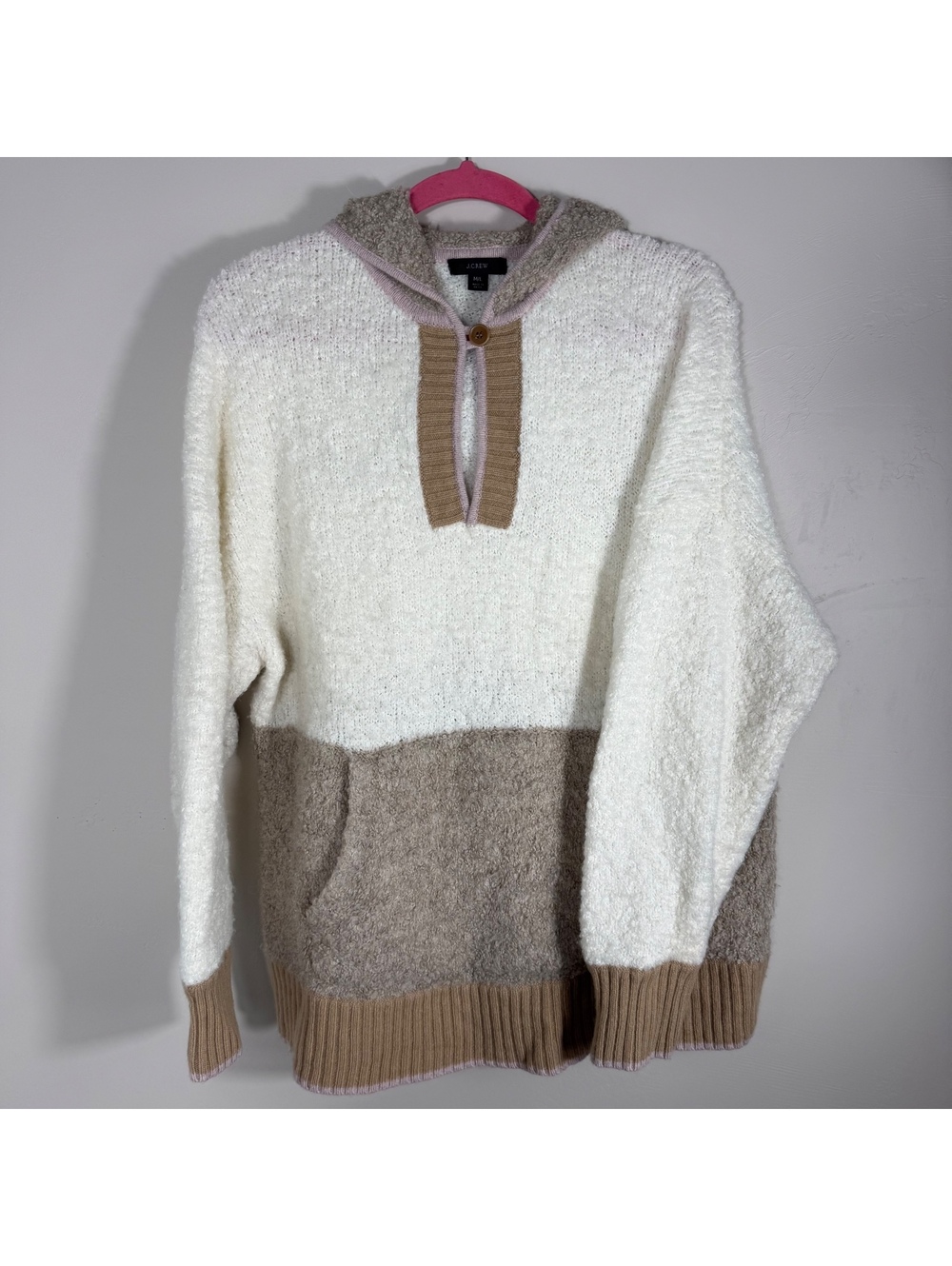 J.Crew Alpaca Wool Colorblock Hoodie | M-L